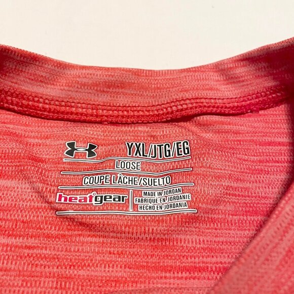 Under Armour Youth Shirt Size XL Heatgear Loose Tshirt Vneck - Picture 7 of 15